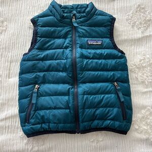 Patagonia Kids Quilted Vest - Blue and Black